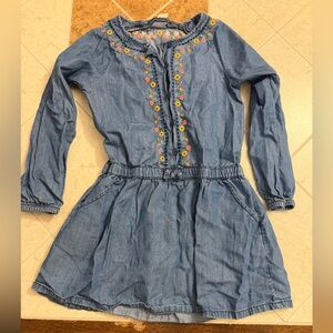 OshKosh B'gosh Blue Dress with Floral Accents
